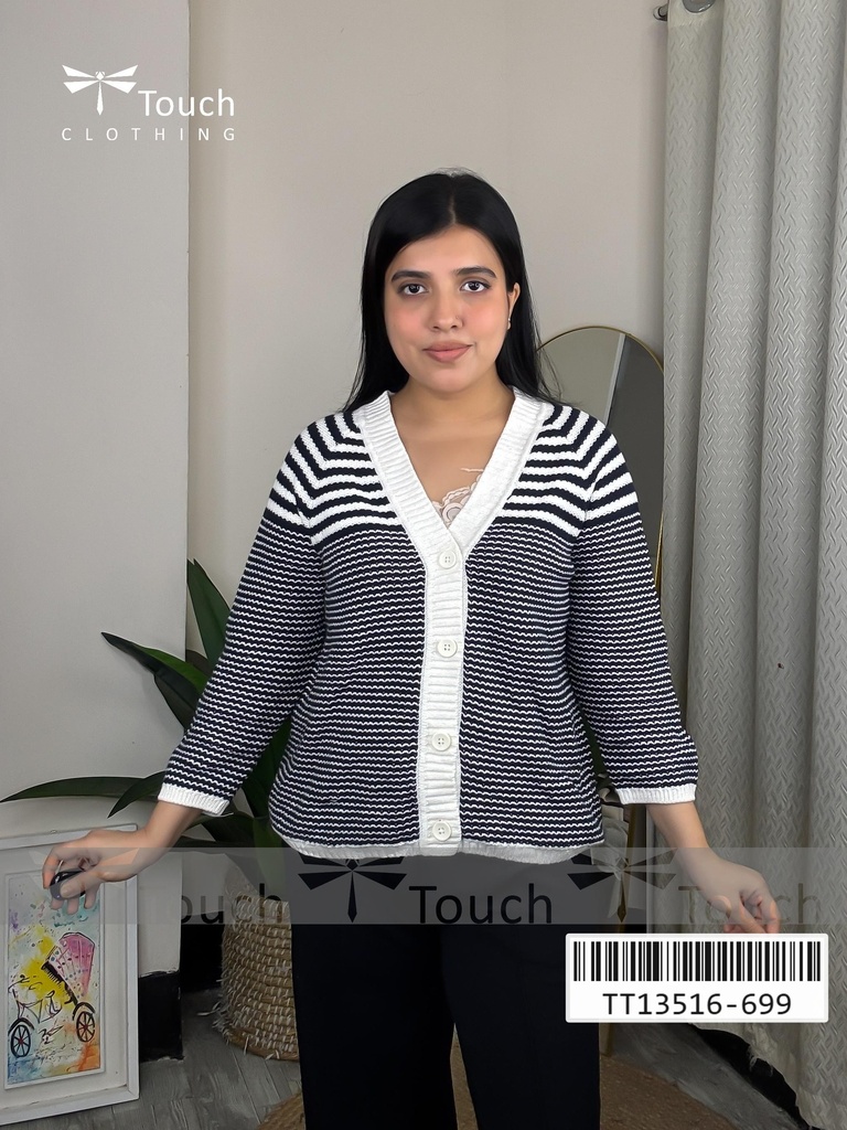 Striped Knit Cardigan