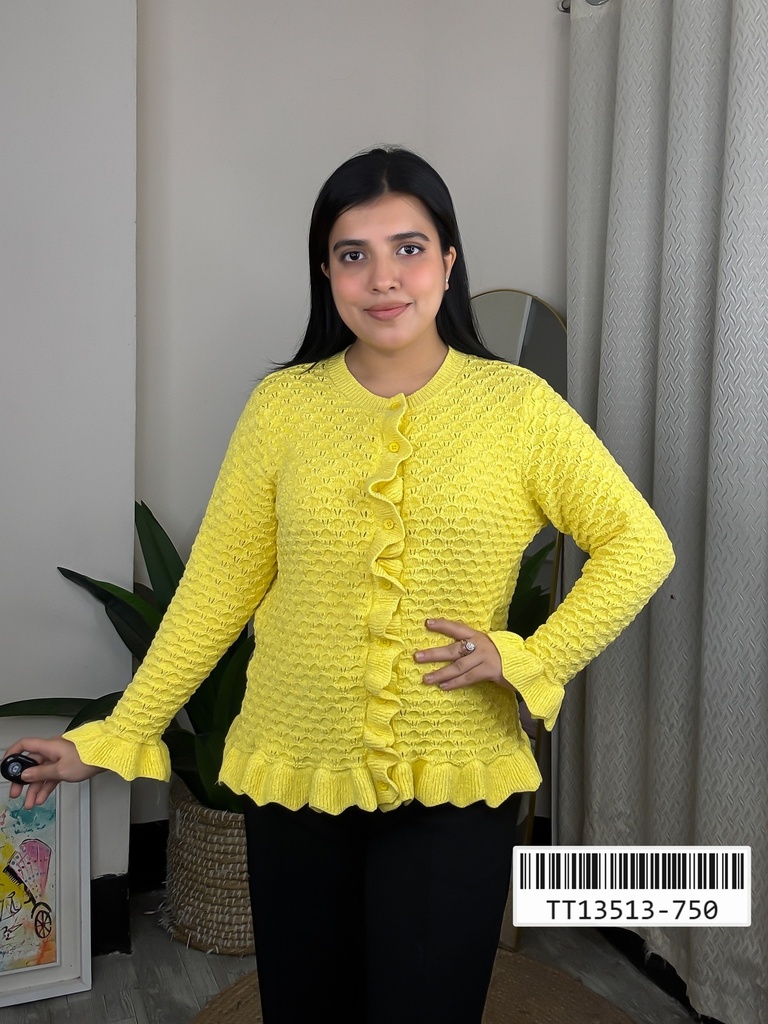 Ruffle Knit Cardigan