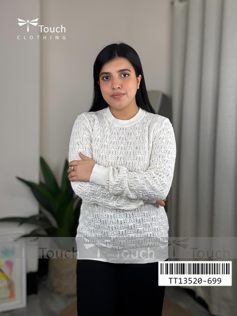 Textured Open Knit Sweater