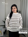 Striped Ribbed Knit Sweater